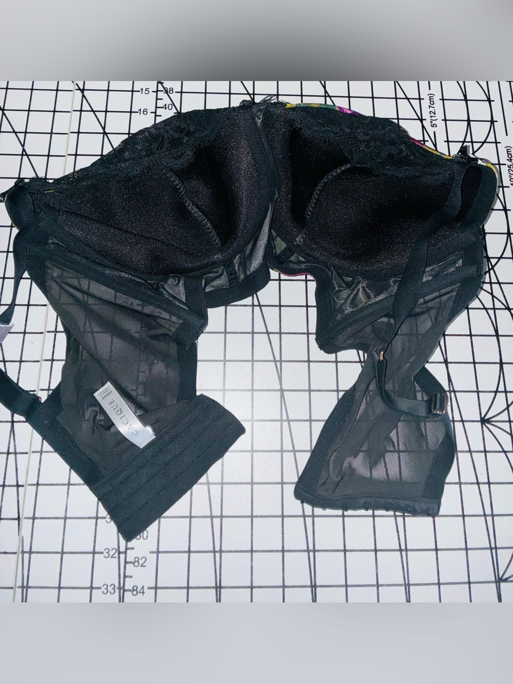 Stretch Satin French Balconette Longline Bra Size 42DDD - Picture 5 of 10